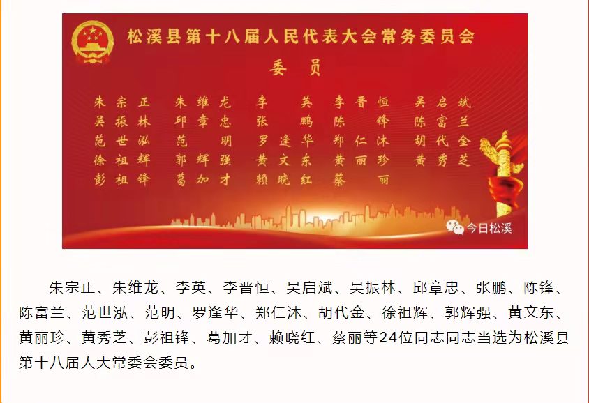 恭喜我公司總經(jīng)理李晉恒同志擔任松溪縣第十八屆人民代表大會常務(wù)委員會委員